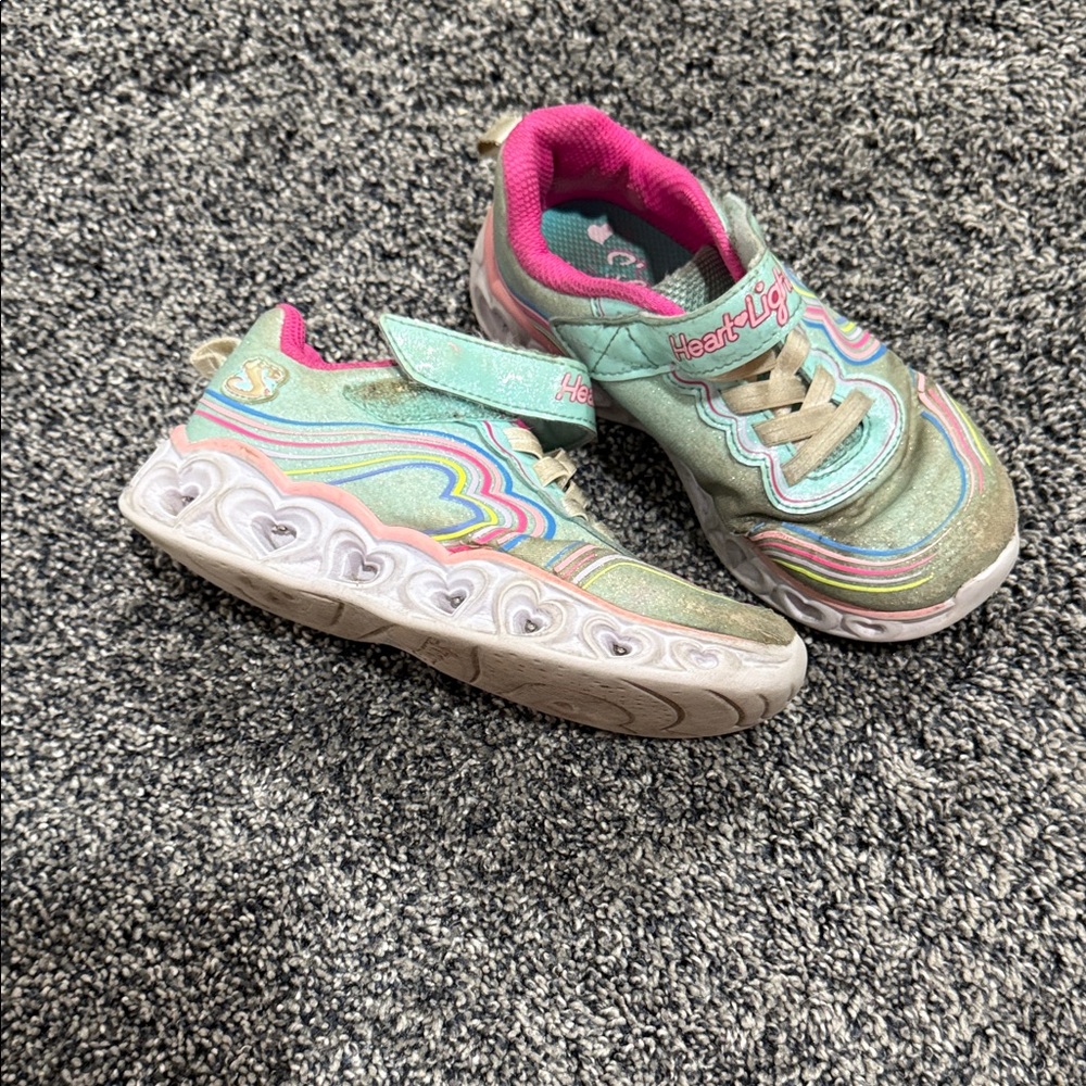 Kids Shoes - Green and Pink